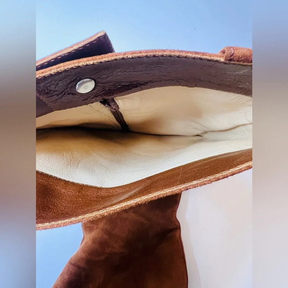 Vintage 1990s Todd Oldham Tall High Heel Suede Boots - Picture 7 of 15